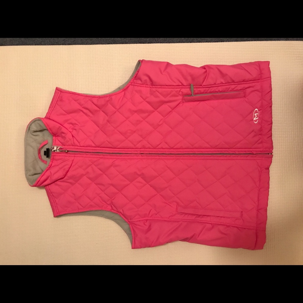 Woman Medium Marker Quilted Pink Vest